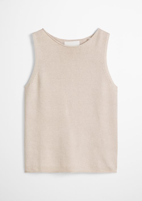 Sleeveless sweater regular — Grey Silk