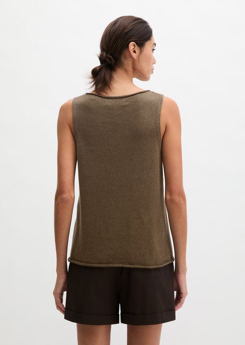 Sleeveless sweater regular — Burnt Coffee Melange