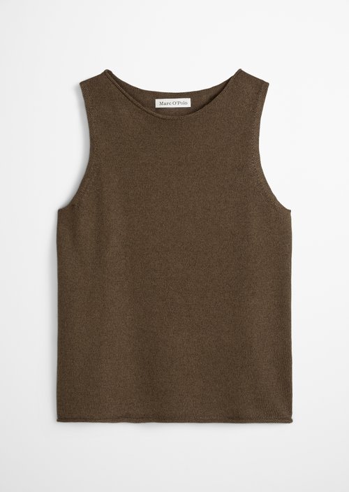 Sleeveless sweater regular — Burnt Coffee Melange