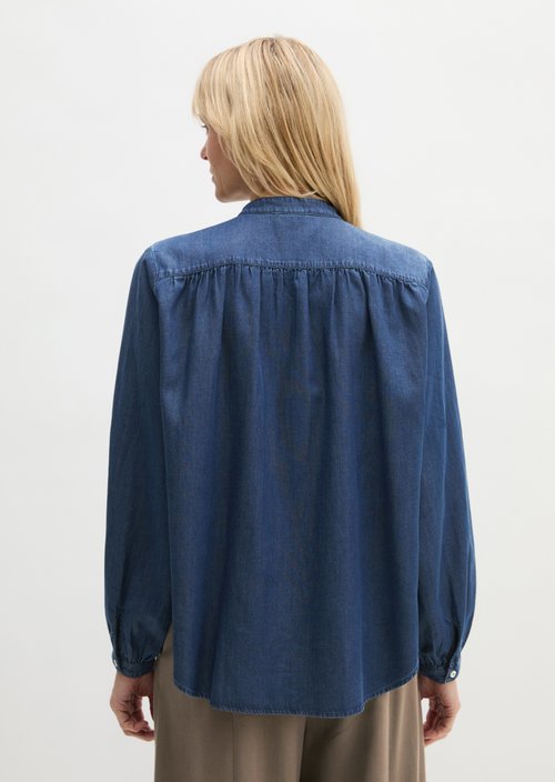 Loose denim blouse — Dark Blue