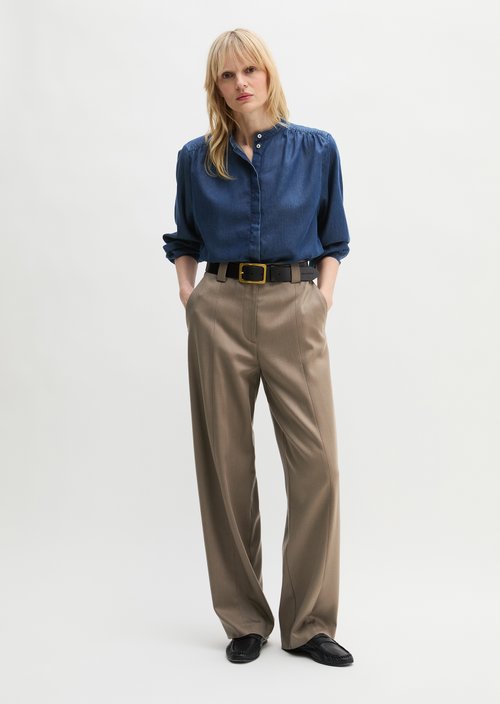 Loose denim blouse — Dark Blue