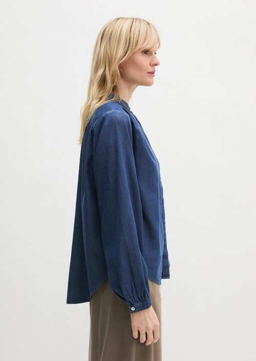 Loose denim blouse — Dark Blue