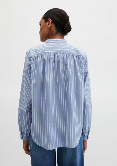 Regular striped blouse — Medium Blue