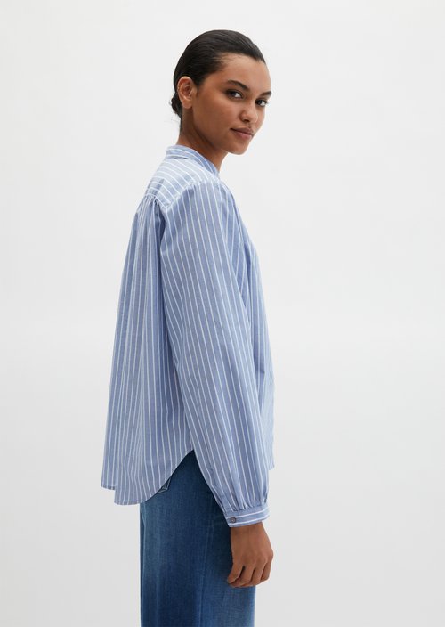 Regular striped blouse — Medium Blue