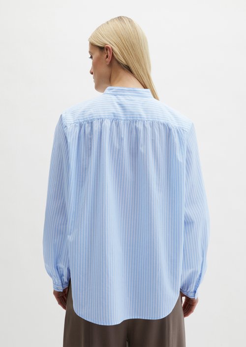Regular striped blouse — Light Blue