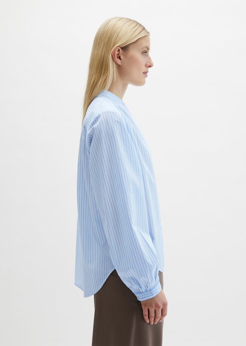 Regular striped blouse — Light Blue