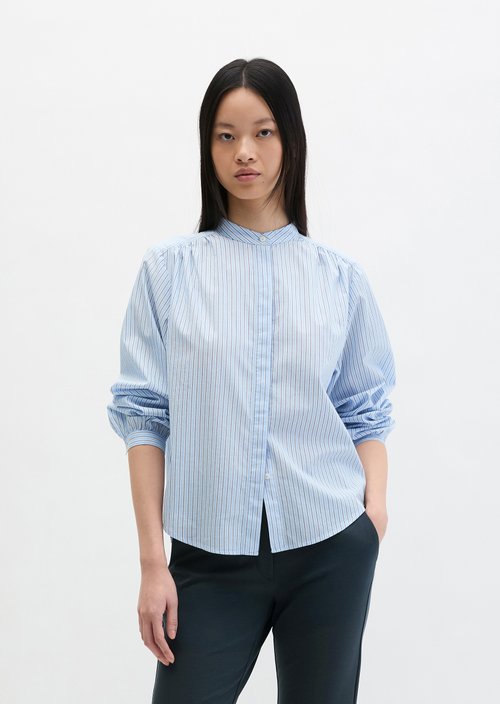 Regular striped blouse — Light Blue