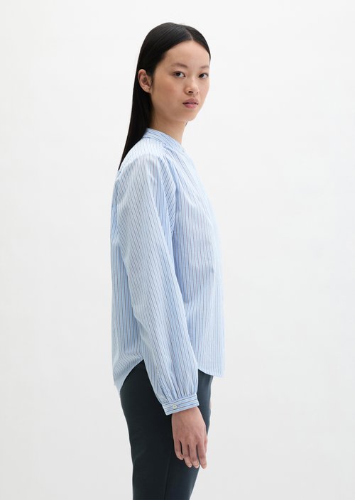 Regular striped blouse — Light Blue