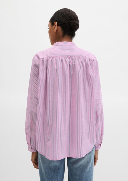 Regular striped blouse — Medium Pink
