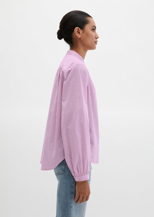 Regular striped blouse — Medium Pink