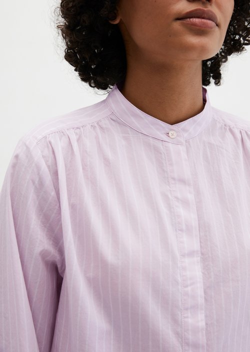 Regular striped blouse — Light Pink