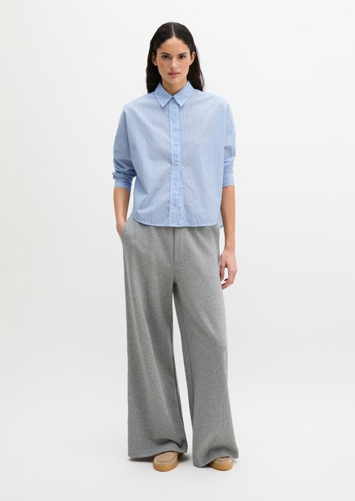 Striped blouse loose — Light Blue