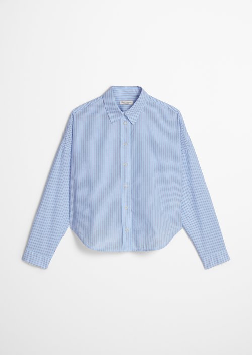Striped blouse loose — Light Blue