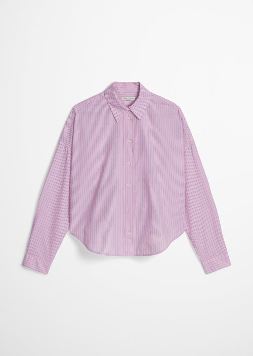 Striped blouse loose — Medium Pink