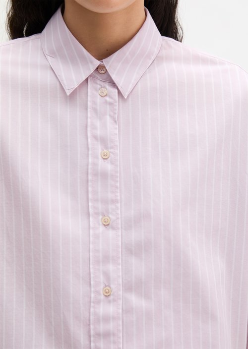 Striped blouse loose — Light Pink