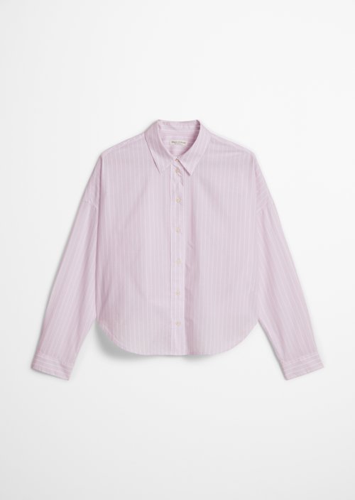 Striped blouse loose — Light Pink