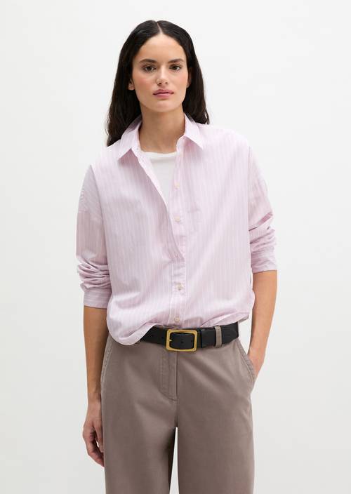 Camicetta a righe sciolta Light Pink in vista frontale