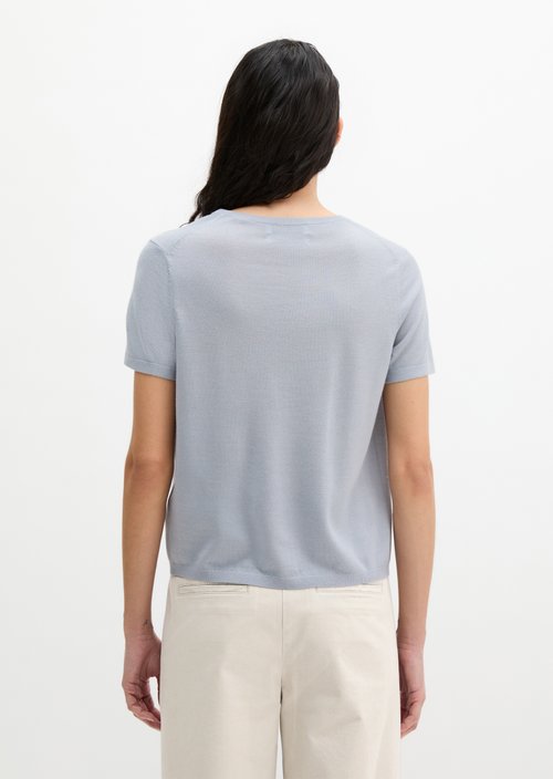 Regular short-sleeved sweater — Grey Horizon