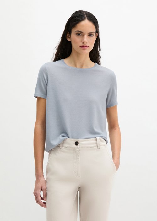 Regular short-sleeved sweater — Grey Horizon