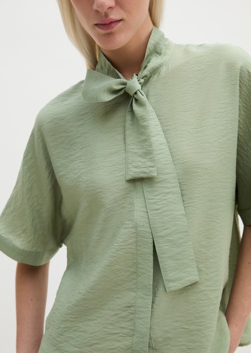 Regular crinkle blouse — Fresh Sage