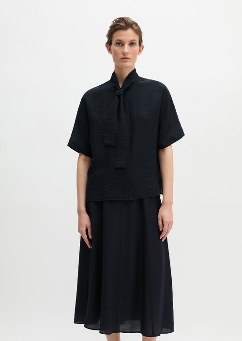 Regular crinkle blouse — Deep Night Blue