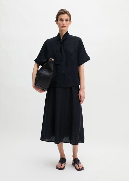 Regular crinkle blouse — Deep Night Blue