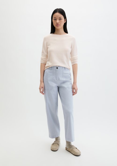 Strickpullover slim — White Cotton
