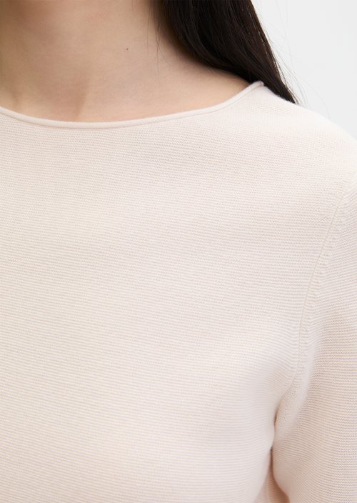 Strickpullover slim — White Cotton