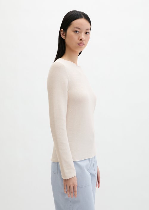 Strickpullover slim — White Cotton