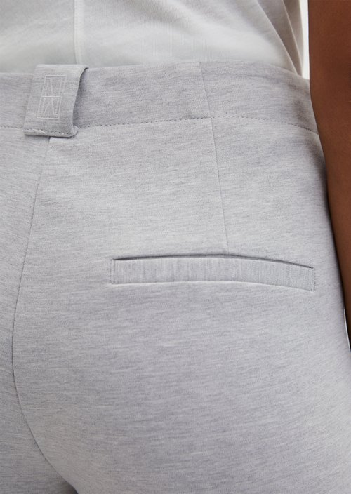 Jersey pants model Margo wide — Gravel Grey Melange