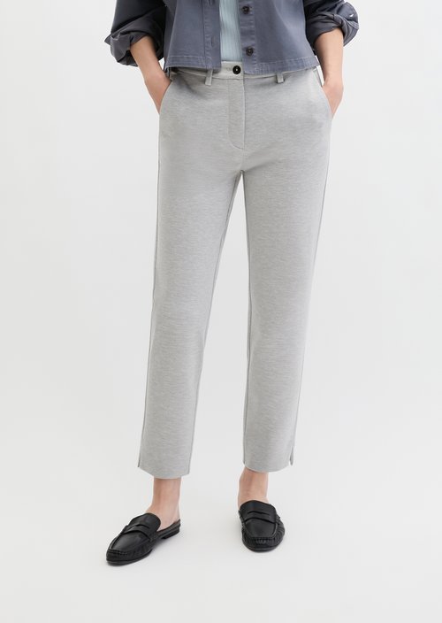 Jersey pants model Malin slim — Gravel Grey Melange