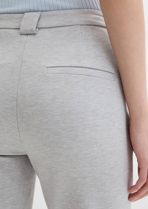 Jerseyhose Model Malin slim Gravel Grey Melange in Detailansicht