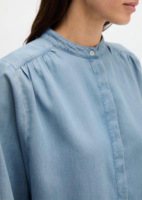 Loose denim blouse — Light Blue