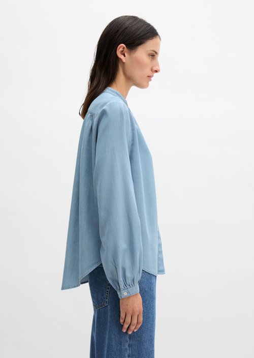 Loose denim blouse — Light Blue
