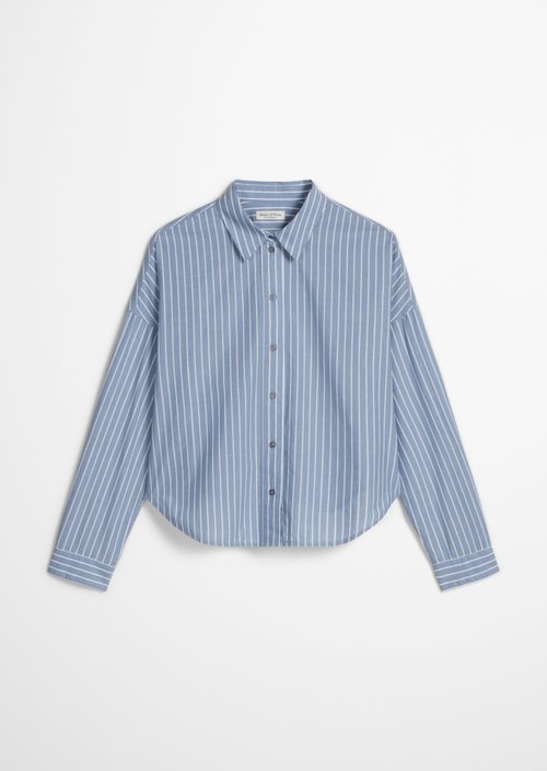 Striped blouse loose — Medium Blue