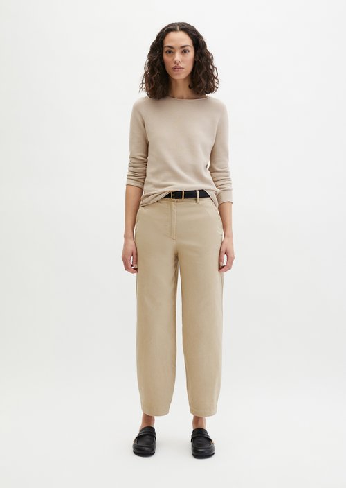 Knitted sweater slim — Linen Beige