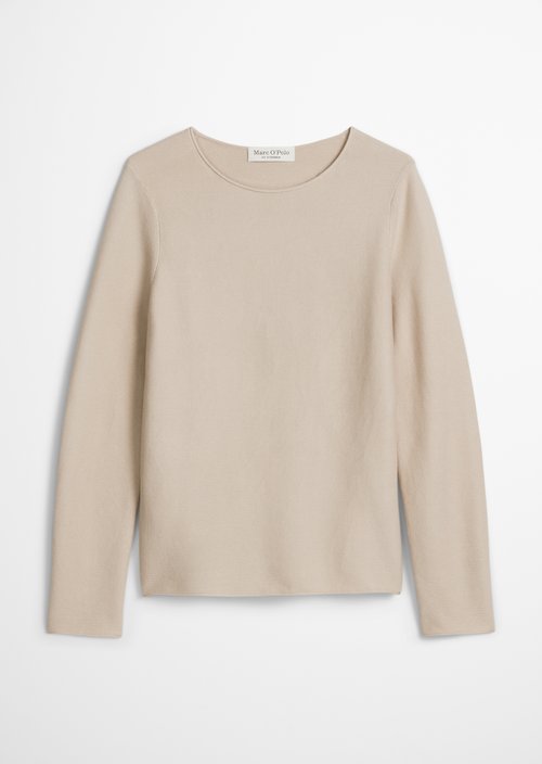Knitted sweater slim — Linen Beige