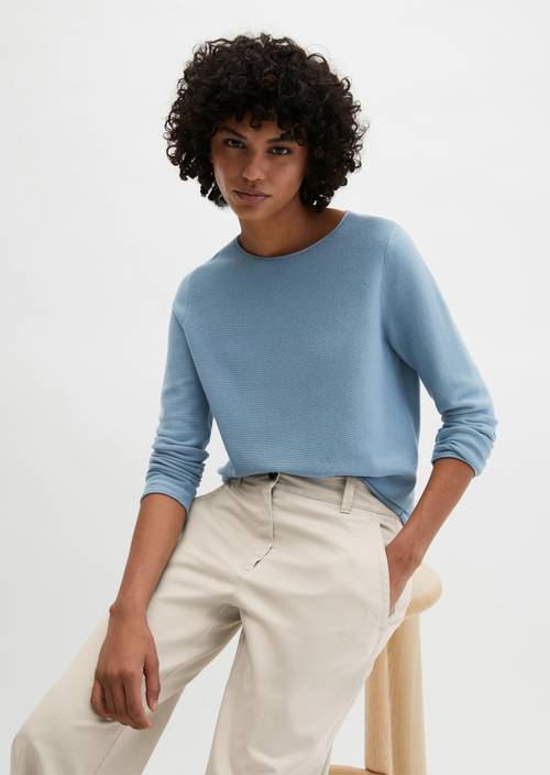 Strickpullover slim Fall Sky in Frontalansicht