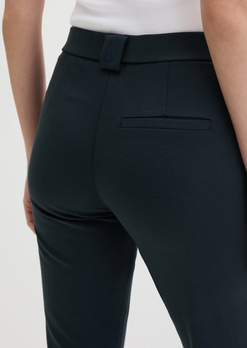 Jersey pants model Marthe flared — Martime Blue