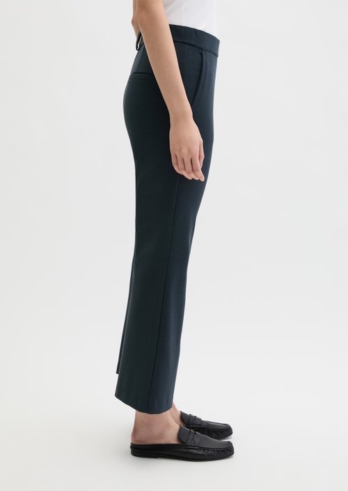 Jersey pants model Marthe flared — Martime Blue