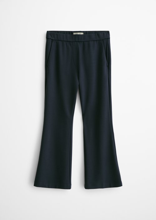 Jersey pants model Marthe flared — Martime Blue