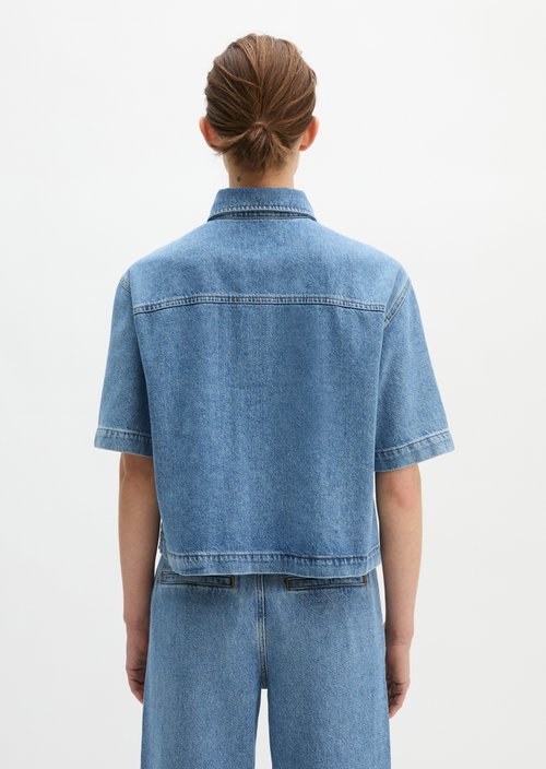 Relaxed denim blouse — Light Blue