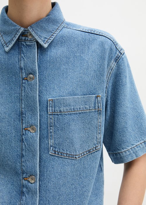 Relaxed denim blouse — Light Blue