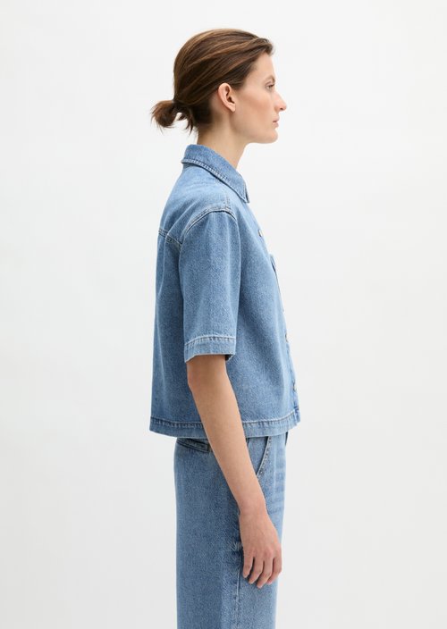 Relaxed denim blouse — Light Blue