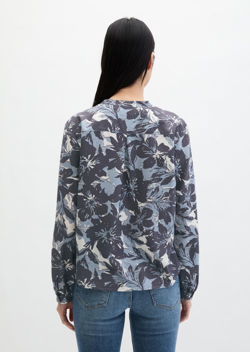 Print blouse regular — Dark Grey