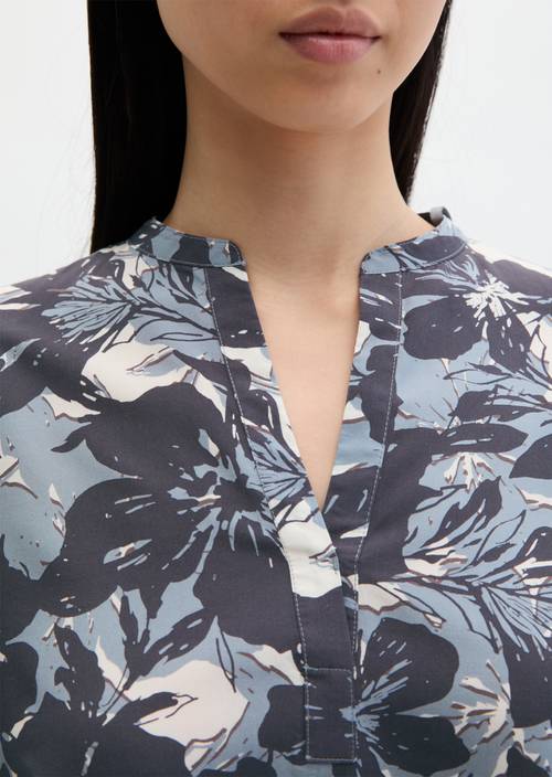 Print-Bluse regular Dark Grey in Detailansicht