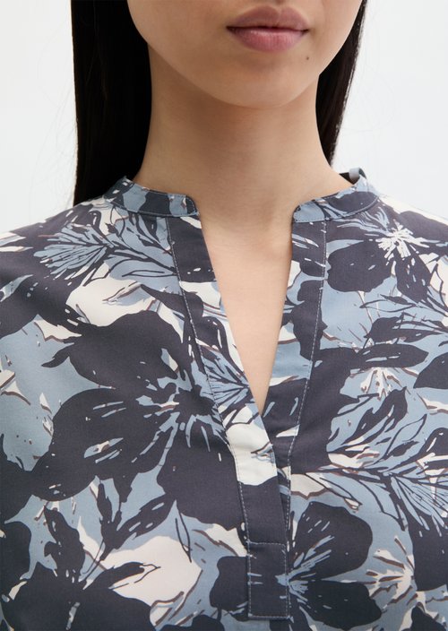Print blouse regular — Dark Grey