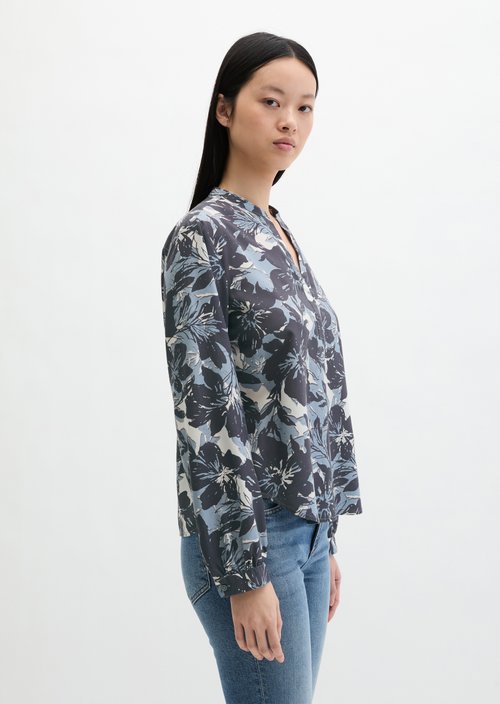Print blouse regular — Dark Grey