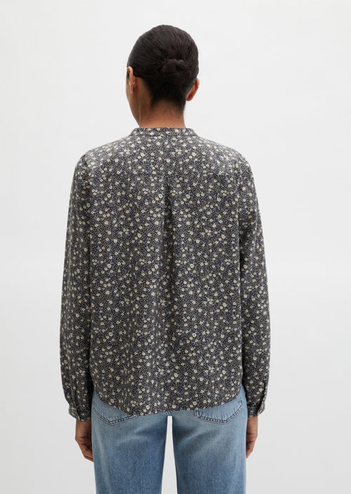Print blouse regular — Medium Grey