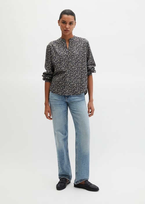 Print blouse regular — Medium Grey